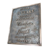 Custom Brass or Bronze Plaque for Anniversary Gift – Add Name, Date, Design, Size, Shape & Finish