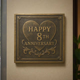 Custom Brass or Bronze Plaque for Anniversary Gift – Add Name, Date, Design, Size, Shape & Finish