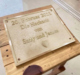 Individuelle Messingplaketten | Mit Text, Namen, Logo & Adresse nach Maß
