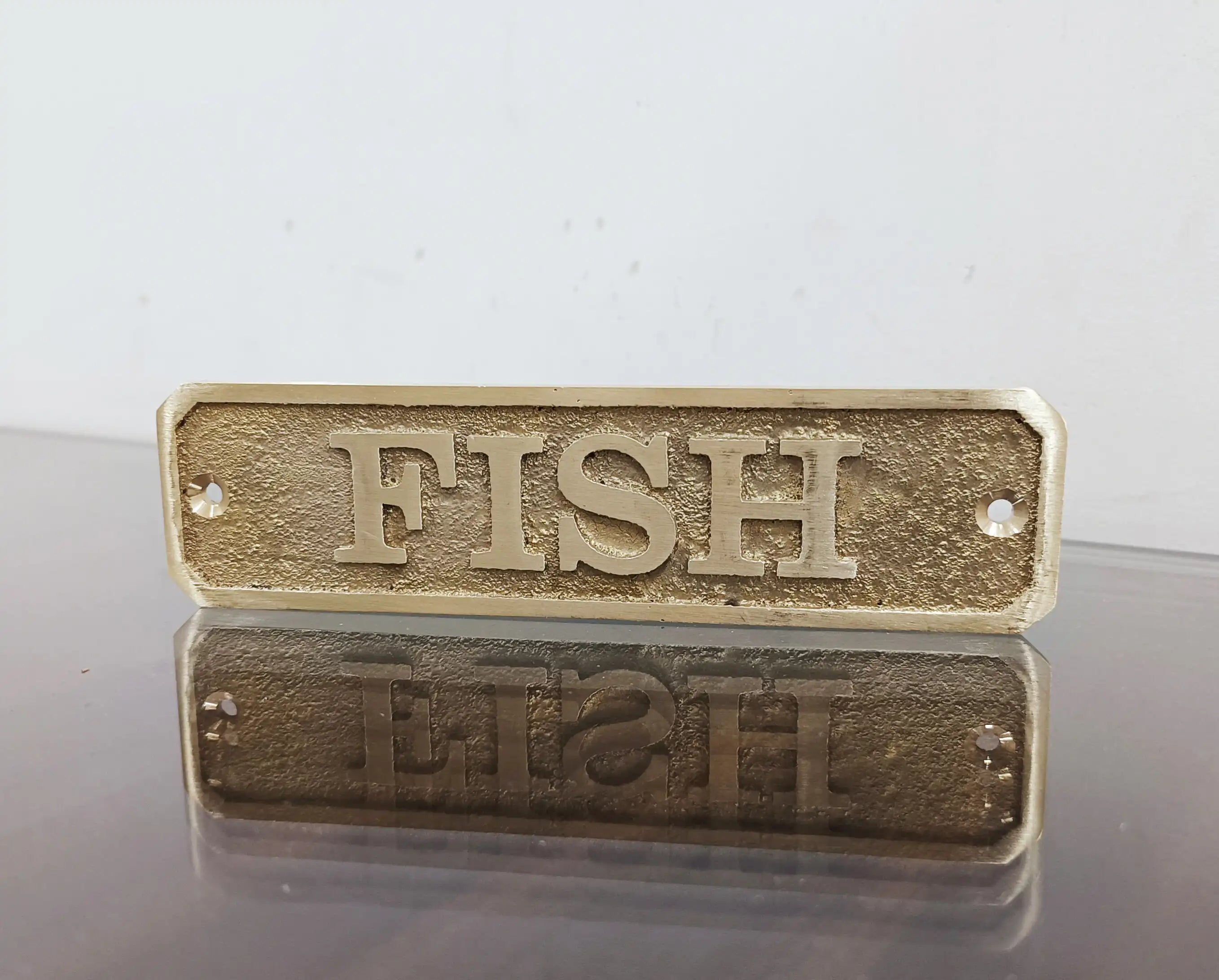 Brass Plaques - Brass Door Sign with Custom Text , Name Plates, Vintage Brass Sign