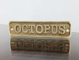 Brass Door Sign with Custom Text , Name Plates, Vintage Brass Sign