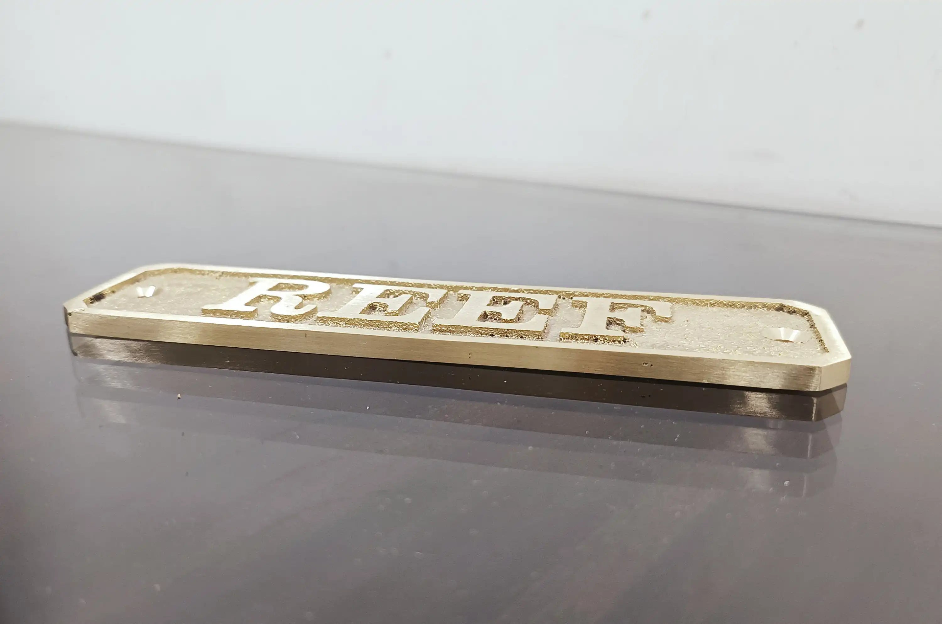 Brass Door Sign with Custom Text , Name Plates, Vintage Brass Sign