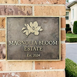 Bronze-Adressschilder mit Wunschtext, Logo oder individuellem Design