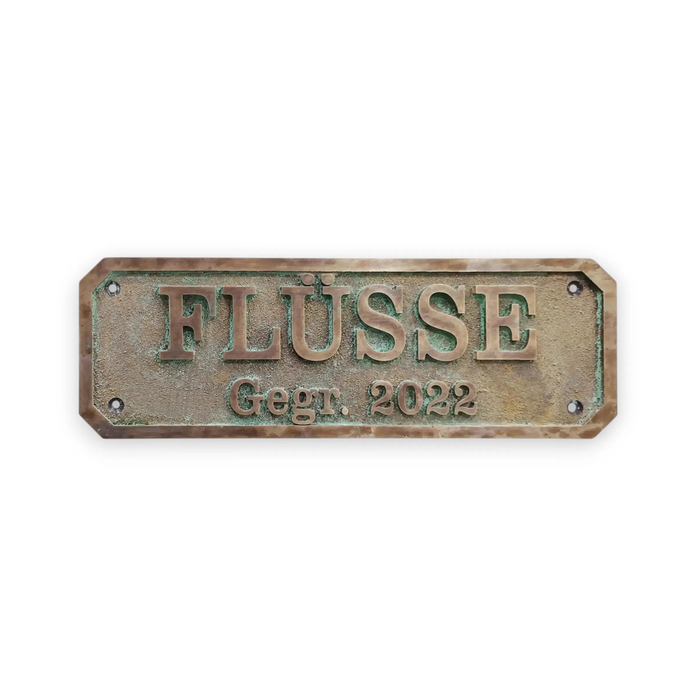 Bronze-Türschild handgefertigt – wetterfeste Ausführung
