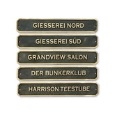 Namensschild Antik-Finish – handgefertigt in traditioneller Gusstechnik