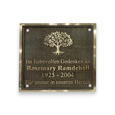 Bronze-Gedenktafel nach Maß – Detailansicht der Gravur