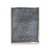 Jubiläumstafel Messing & Bronze – montiert im Außenbereich