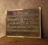 Personalisierte Bronze-Gussplaketten mit individuellem Text, Logo und Design