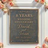 Custom Brass or Bronze Plaque for Anniversary Gift – Add Name, Date, Design, Size, Shape & Finish