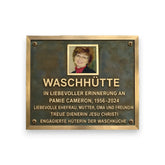 Bronze-Gedenktafel mit Foto – handgefertigt in traditioneller Gusstechnik