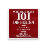 Bronze- & Messingschild in Wunschfarbe – handgefertigt in traditioneller Gusstechnik