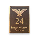 Adressschild Messing & Bronze – Beispiel einer Personalisierung