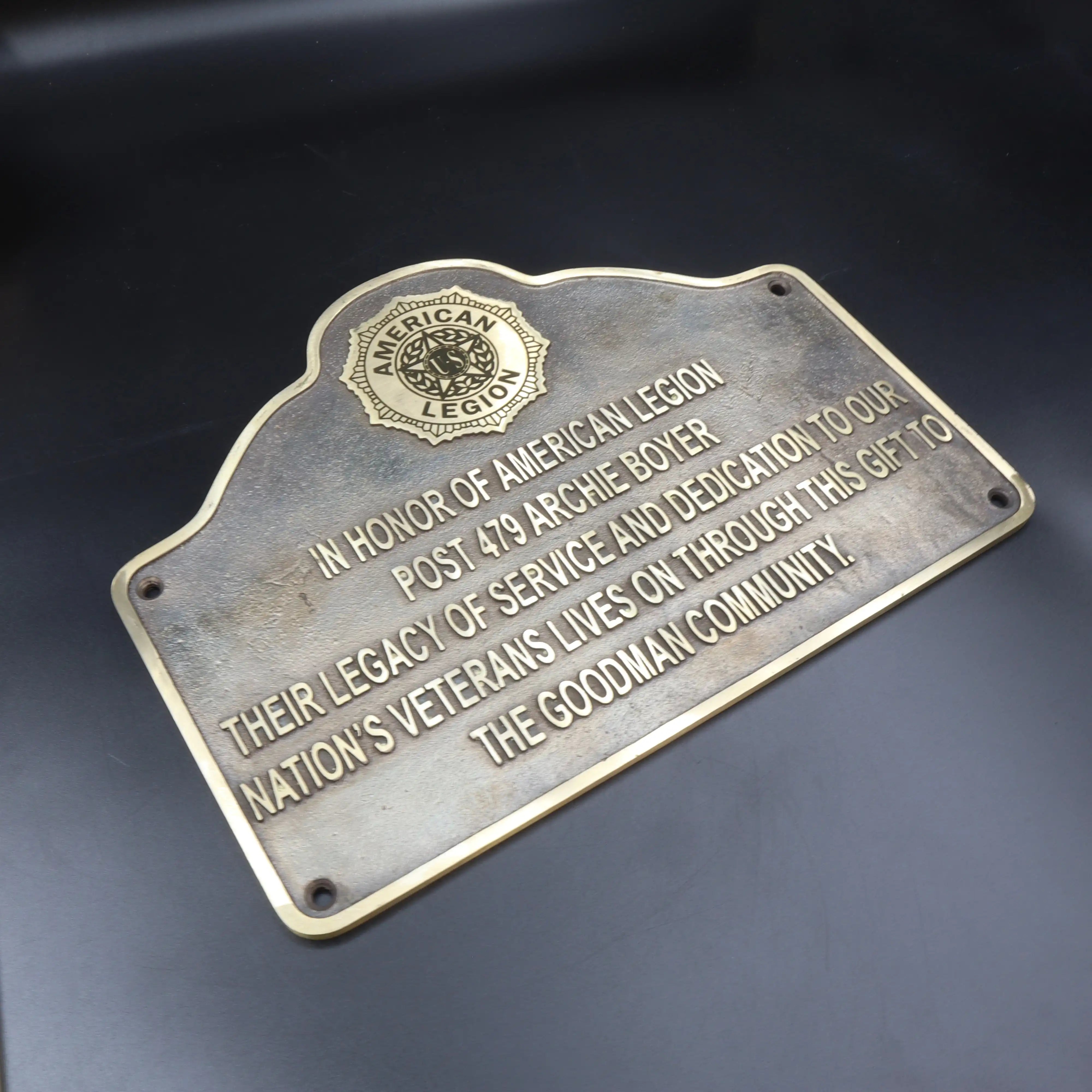 Gedenktafel Messing – wetterfeste Ausführung