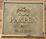 Custom Brass Plaques - Add Custom Text, Names, Logo, Address, Dates & Messages