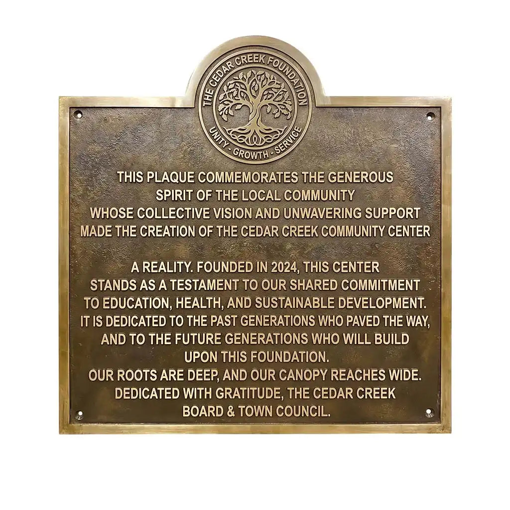 Bronze historical plaque