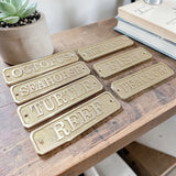 Brass Plaques - Brass Door Sign with Custom Text , Name Plates, Vintage Brass Sign