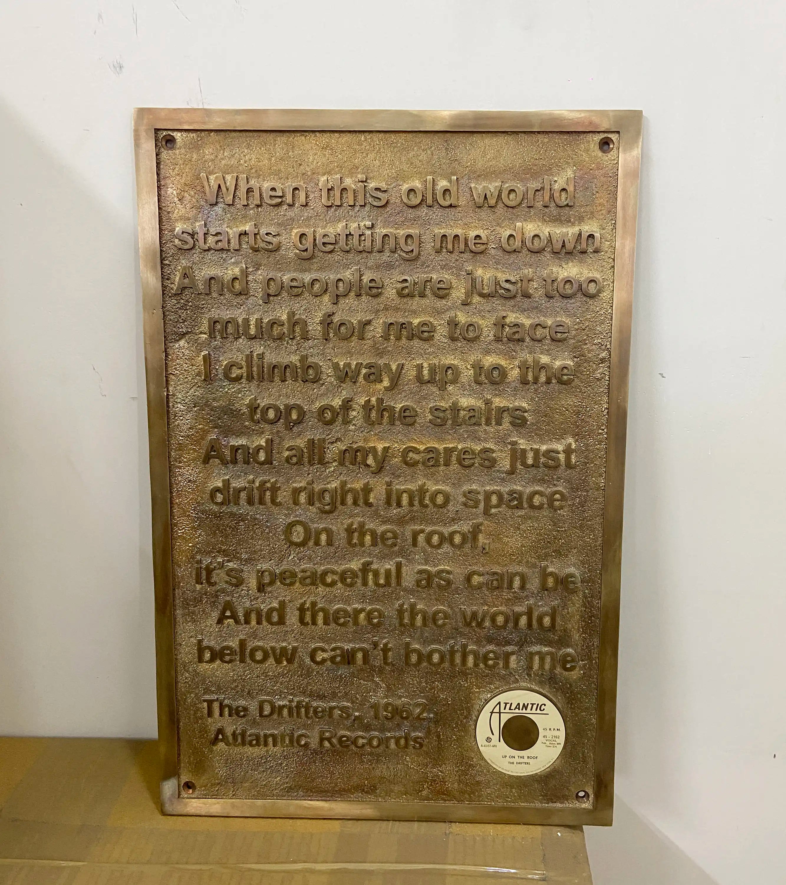 Customized Bronze Memorial Plaque 