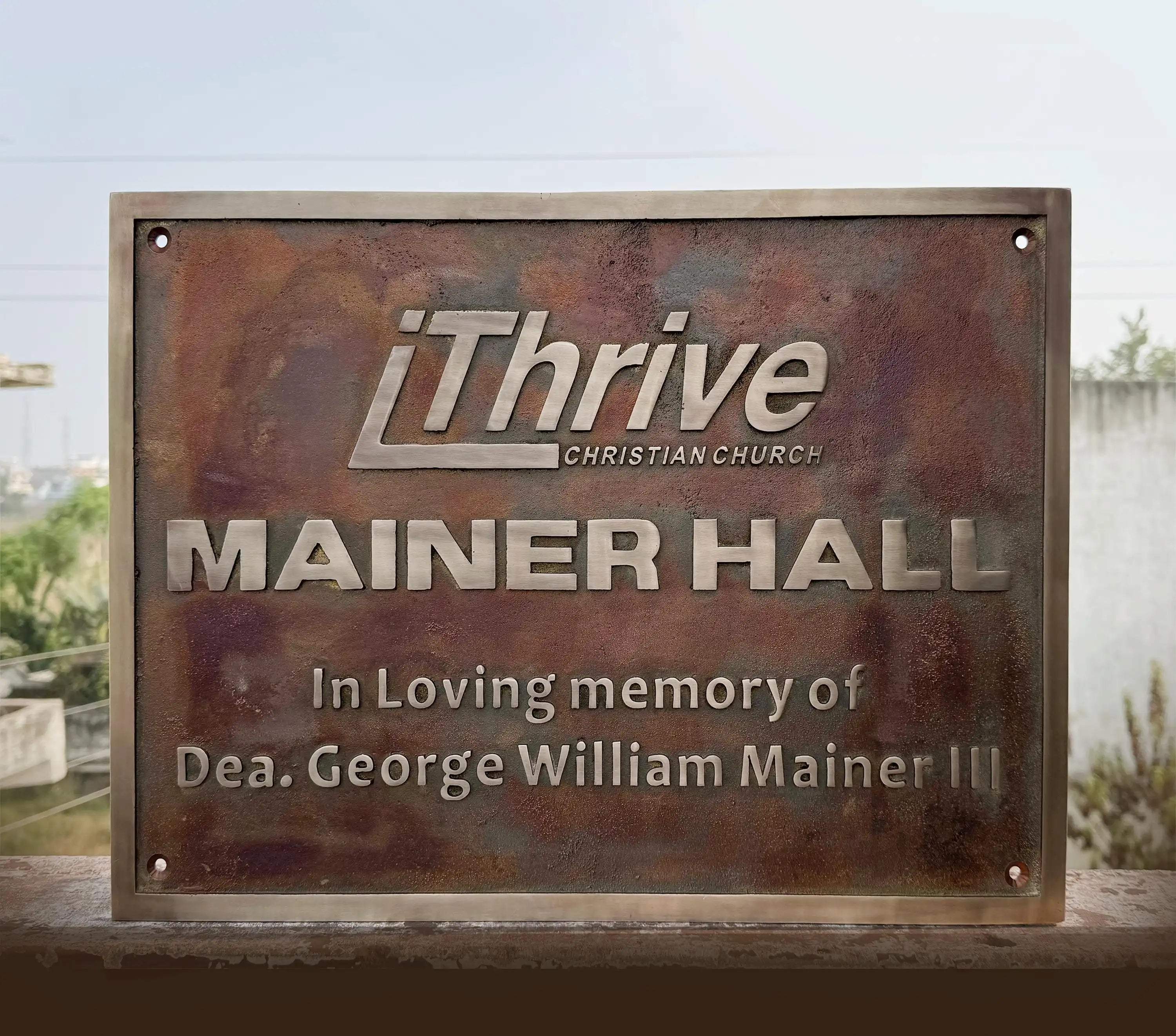 Fully customized bronze plaque - Cast bronze vintage signs 