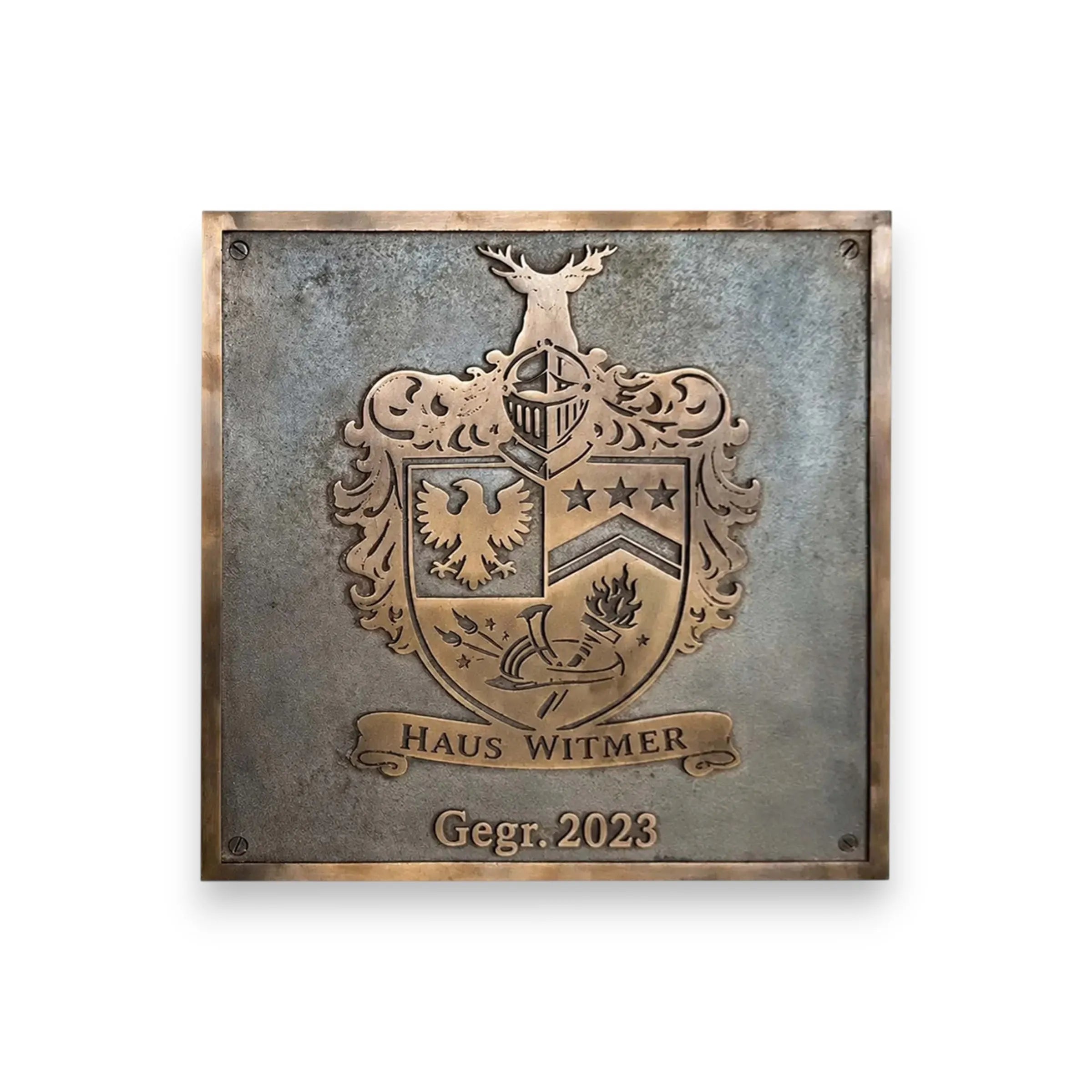 Wappentafel Bronze – wetterfeste Ausführung