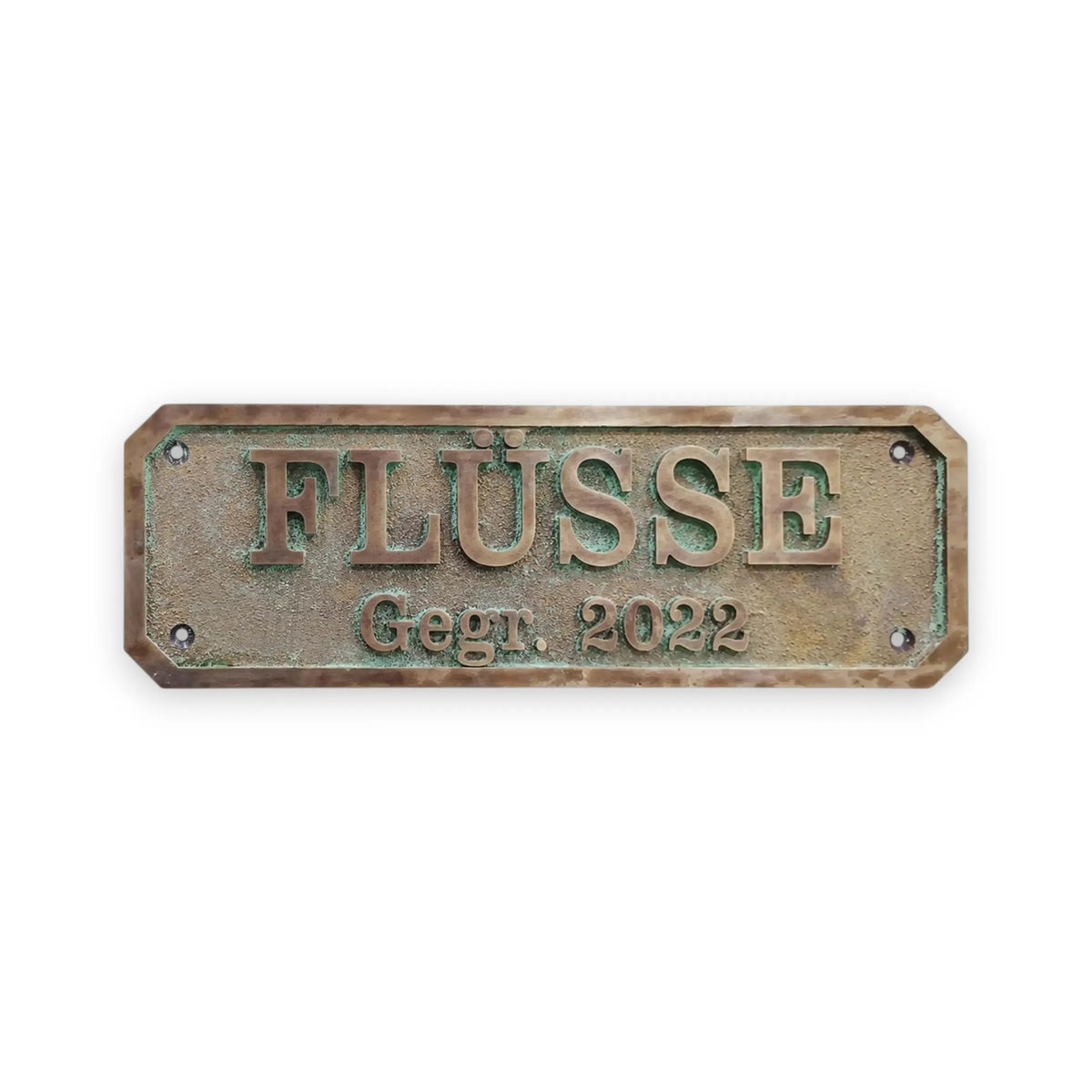 Bronze-Türschild handgefertigt – wetterfeste Ausführung