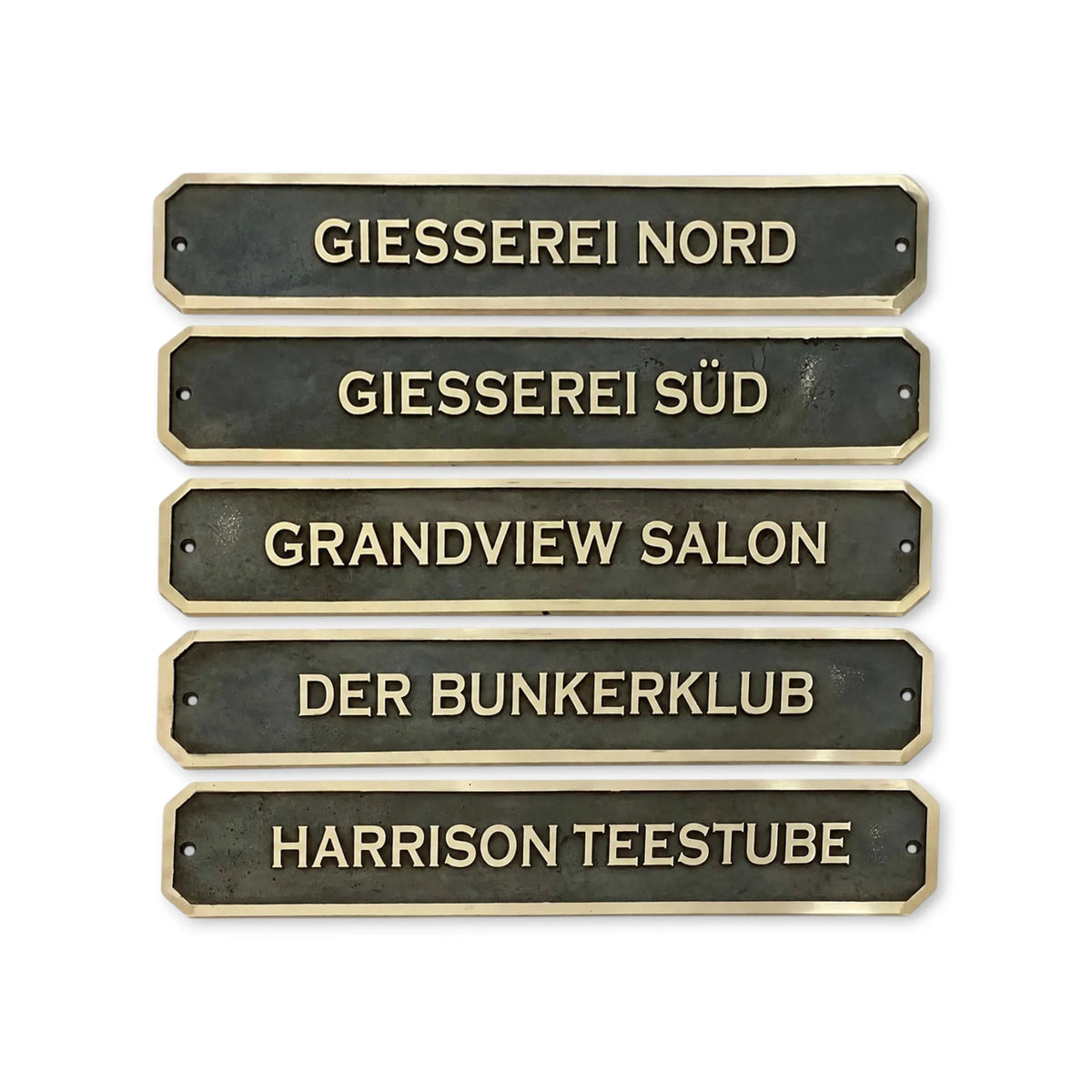 Namensschild Antik-Finish – handgefertigt in traditioneller Gusstechnik