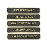 Namensschild Antik-Finish – handgefertigt in traditioneller Gusstechnik