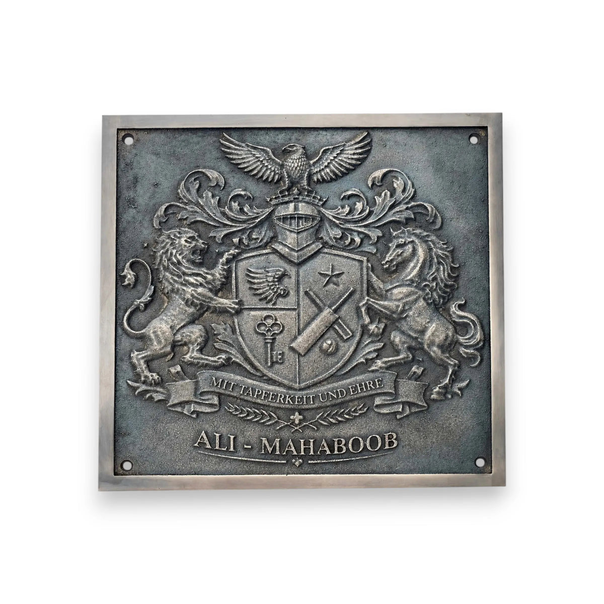 3D-Schild Messing & Bronze – Maße und Ausführung