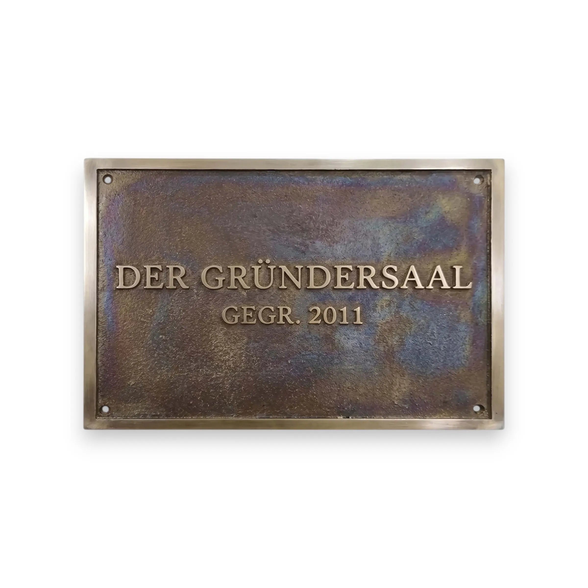 Bronze-Adressschild nach Maß – Nahaufnahme der Oberfläche
