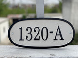 Custom house number plaque oval shape