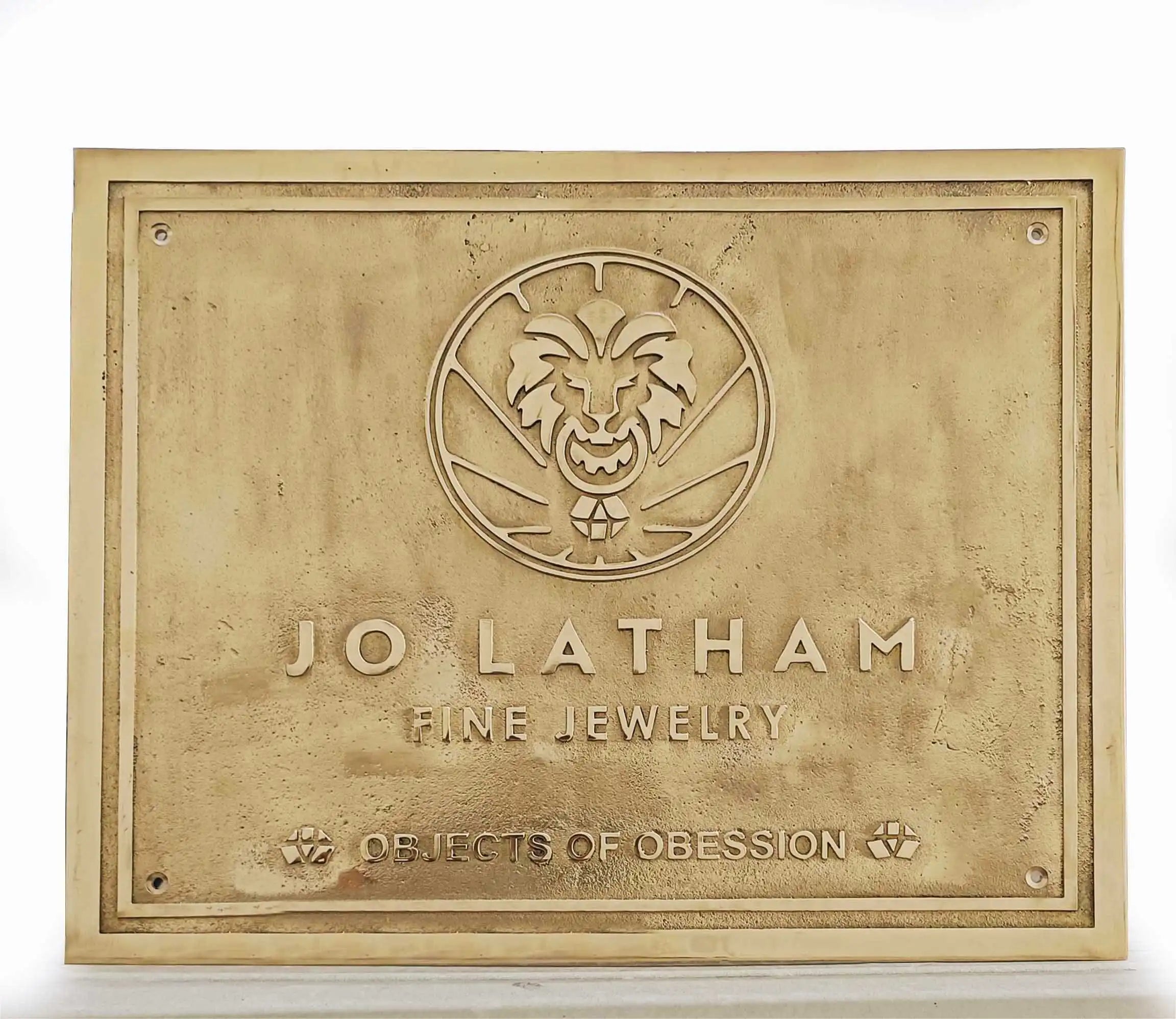Personalized last name brass signs & plaques 