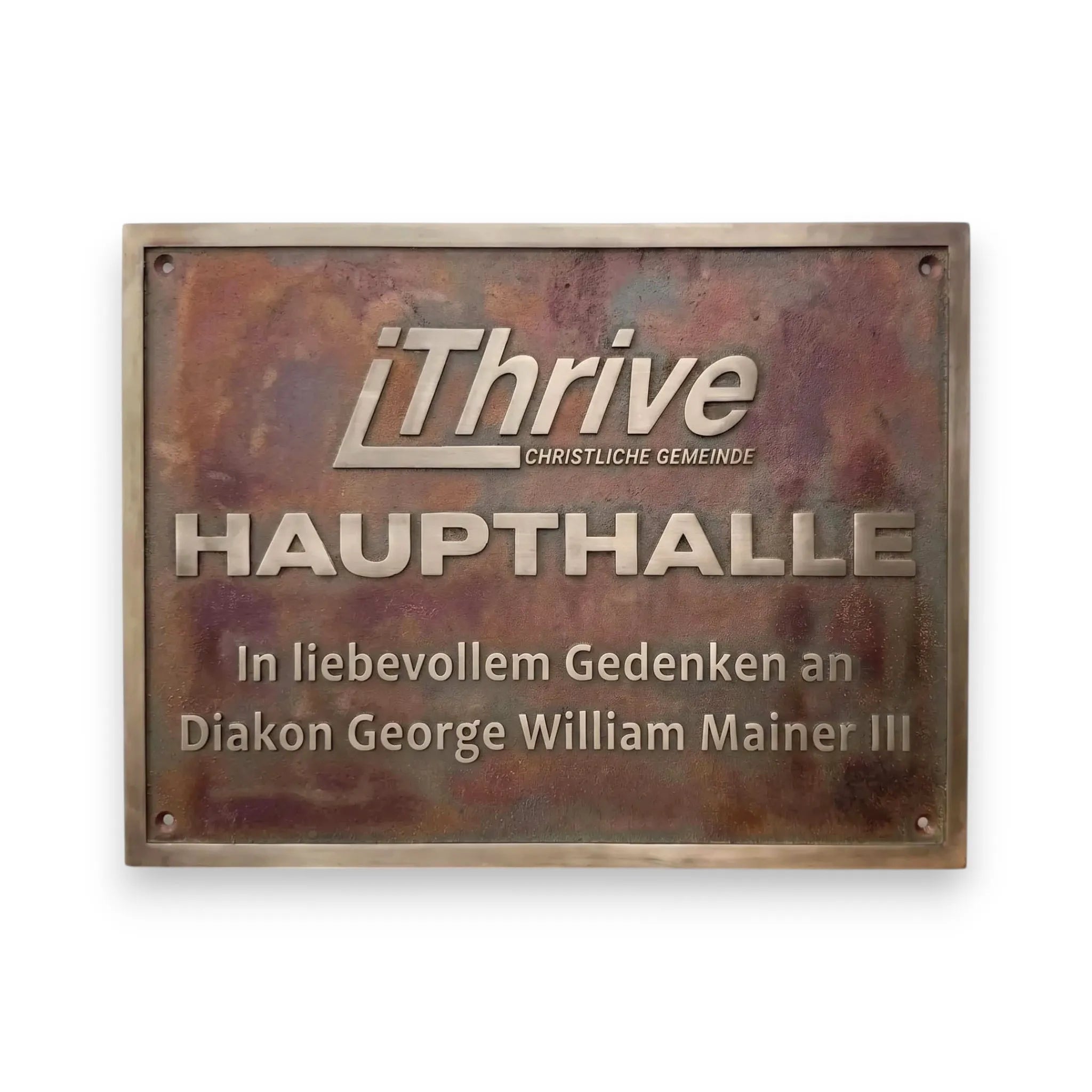 Individuelle Bronze-Gedenktafel – wetterfeste Ausführung