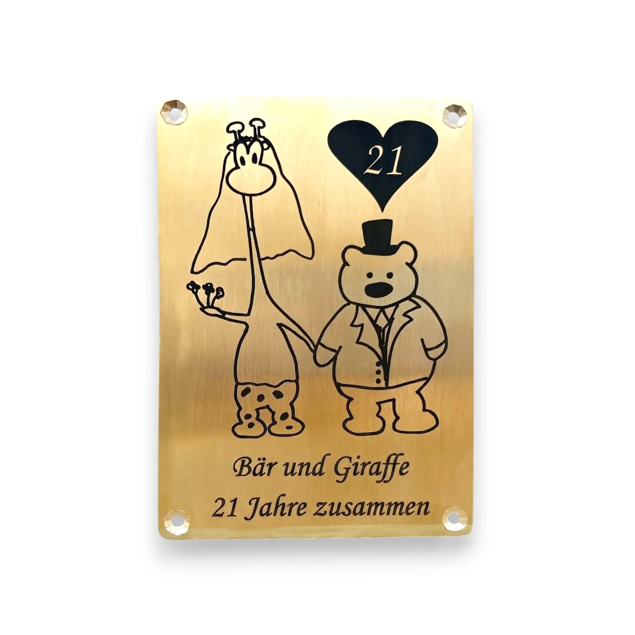 Messingschild mit Gravur – Maße und Ausführung