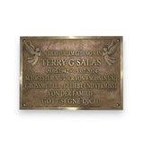 Gedenktafel Grab Bronze – Beispiel einer Personalisierung