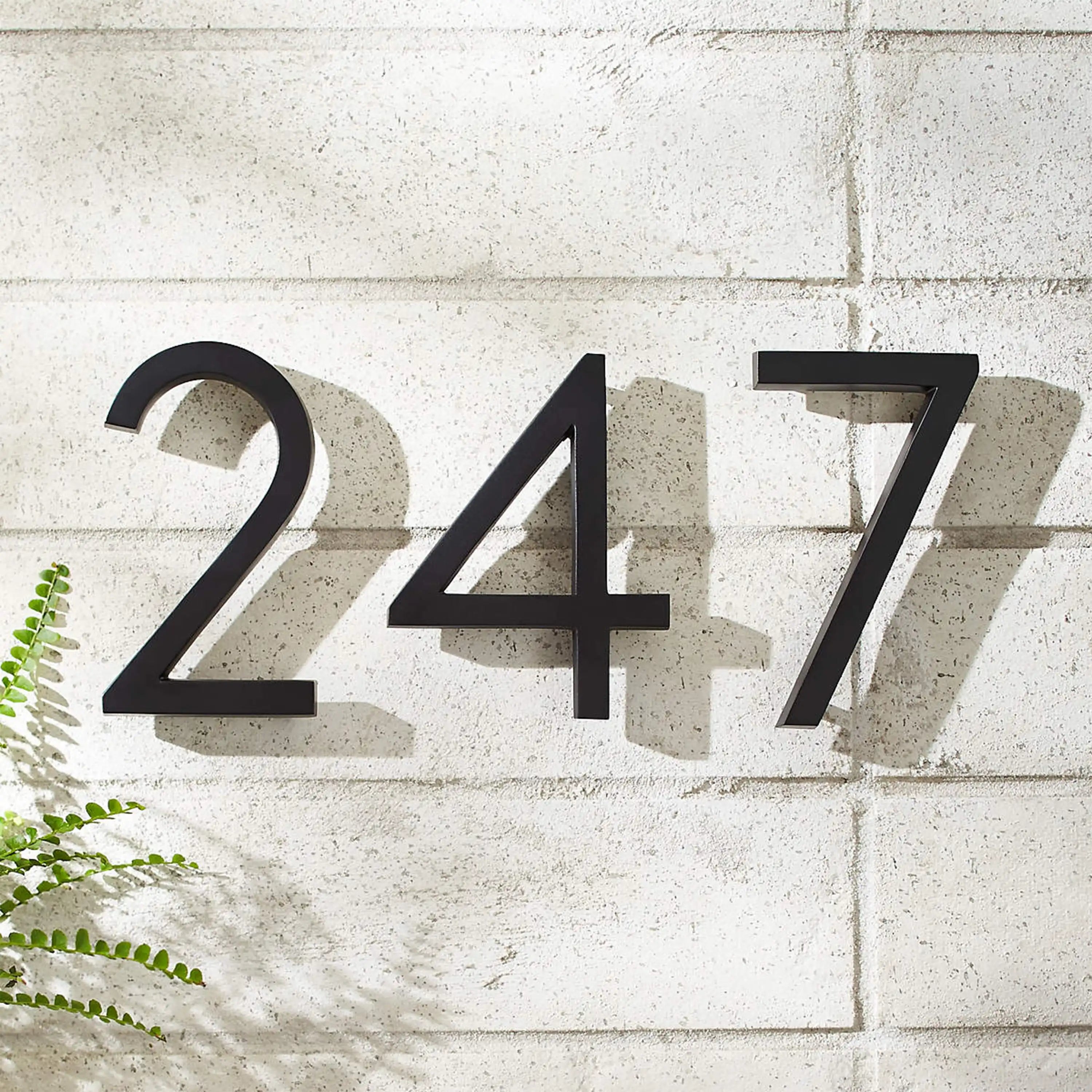 modern house numbers
floating house numbers