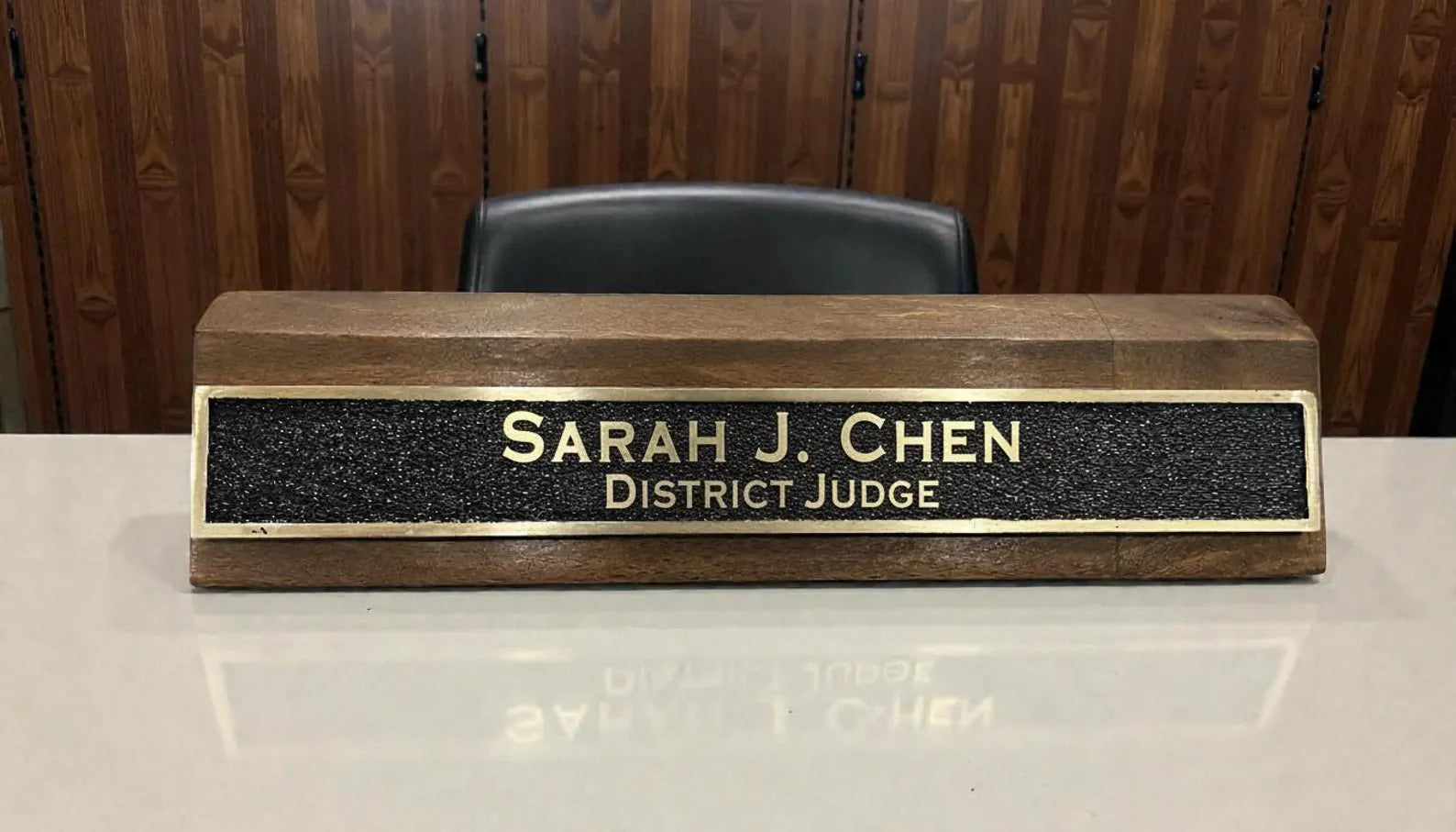 Premium personalized desk name plate for office
